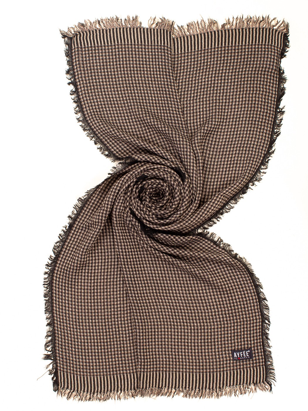STOLA UOMO JACQUARD DOTS, 180X40 - BEIGE